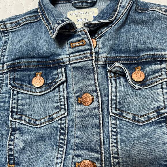 Crewcuts Denim Jean Jacket Size 6/7 - Picture 4 of 6